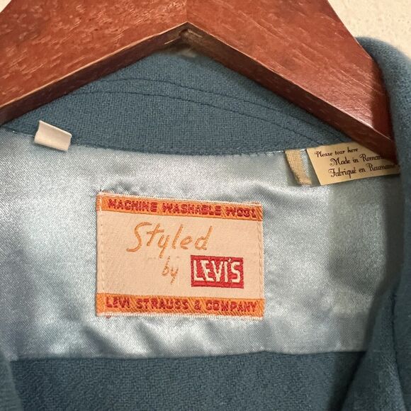 Levi's Vintage Clothing STYLED BY LEVI's SHIRT Size L Blue Wool - Picture 3 of 8